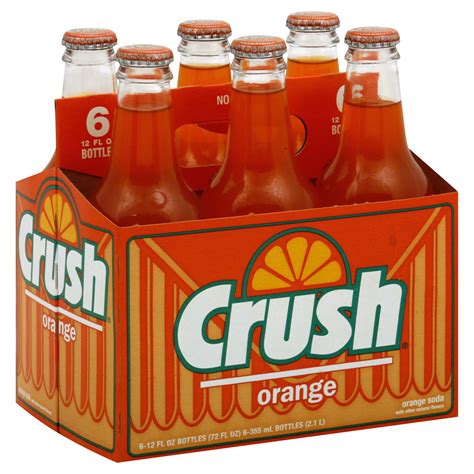 Crush Soda Orange 6 12 Fl Oz 355 Ml Bottles 72 Fl Oz 21 Lt