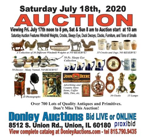 Donley Auction Services Inc Auction Catalog Great Selection Of