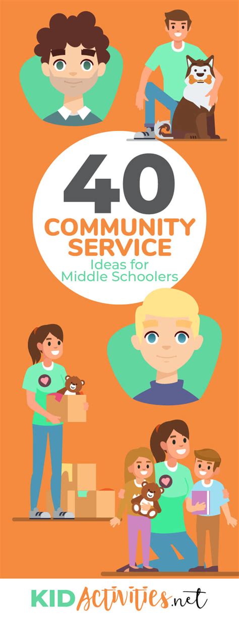 A List Of 40 Community Service Ideas For Middle School Students Kid