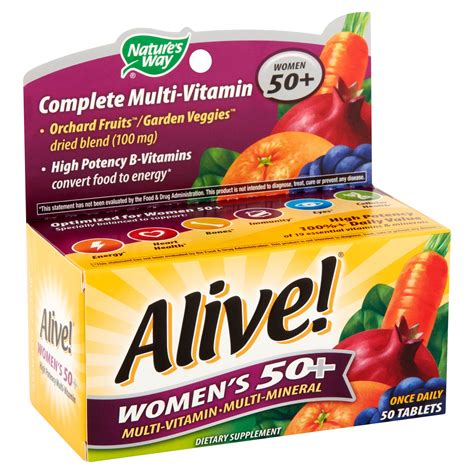 Natures Way Alive Womens 50 Vitamins Multivitamin Supplement