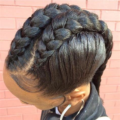 inventive faux hawk natural braided hairstyles goddess braids hairstyles two goddess braids
