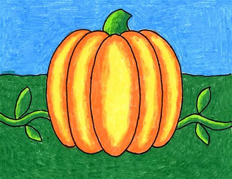 Easy How To Draw Pumpkin Pie Tutorial And Pie Coloring Page