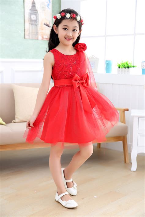 Baby Girls Beautiful Rose Princess Harness Dress Dance Kids Dresses