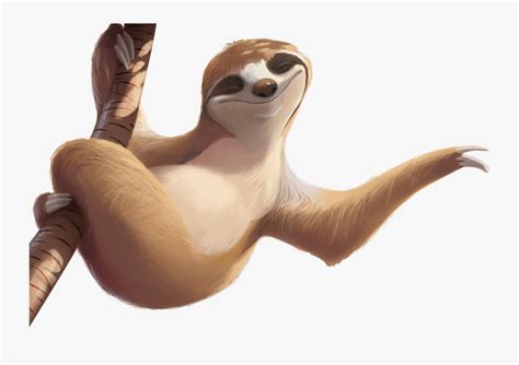 The model is sculpted as a single piece: Transparent Sloth Clipart - Transparent Background Sloth ...