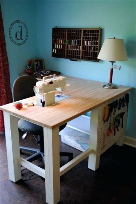 30 Best Ikea Craft Room Table With Storage Ideas 29 Diy Sewing Table