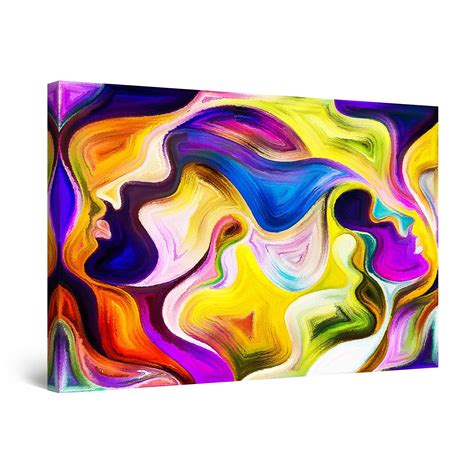 Startonight Canvas Wall Art Abstract Abstract Faces Love Painting