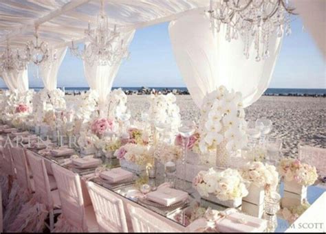 Blush Pink Beach Wedding B R I D A L Wedding Reception Decorations