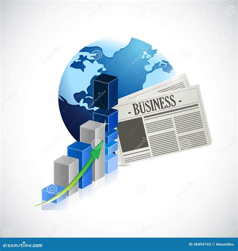 Business Global News Concept Illustration Stock Illustration
