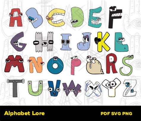Alphabet Lore Entire Alphabet Individual Letters Fonts Etsy Uk