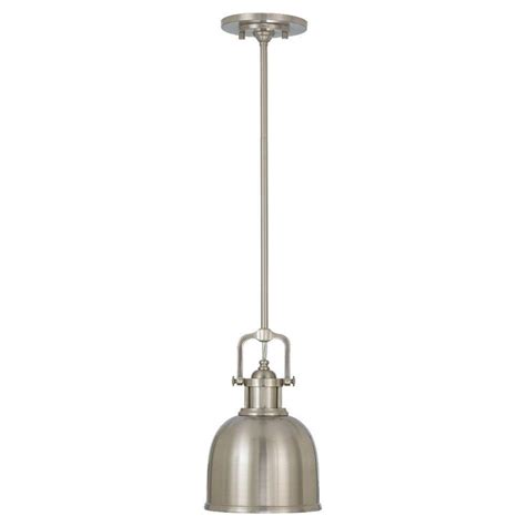 Feiss Parker Place 1 Light Brushed Steel Mini Pendant P1145bs The