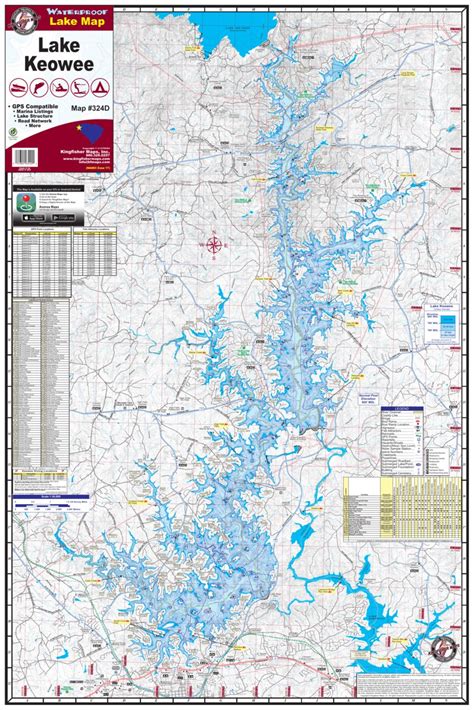 Lake Keowee Depth Map