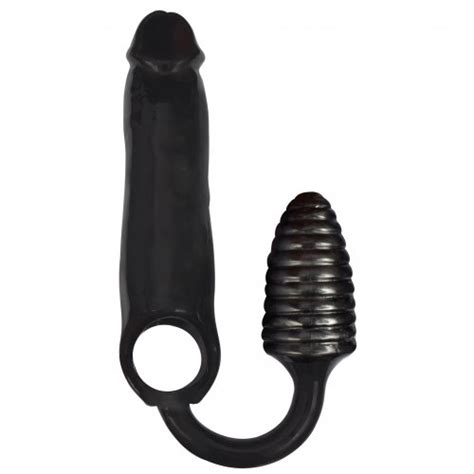 Curve Novelties Rooster Ribbed Plug And Penis Extension Xxxpander Black Sex Toys At Adult Empire
