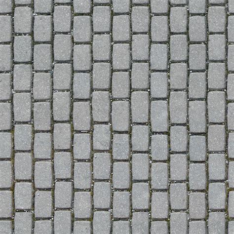 Rectangular Concrete Brick Pavement With Grass Free Seamless Textures