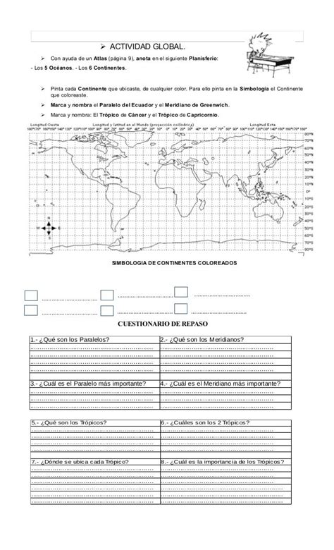 Guía De Ubicación Geográfica Para 3º Y 4º Básico Enseñanza De La