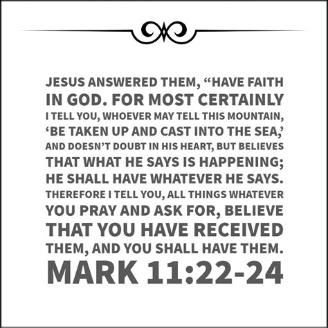 Mark 1122 24 Faith In God Encouraging Bible Verses