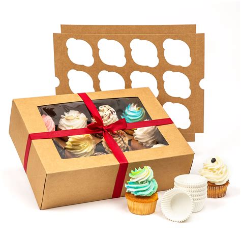 Buy Smirly Cupcake Boxes 24 Count Disposable Cupcake Containers 24 Count Cupcake Holder With