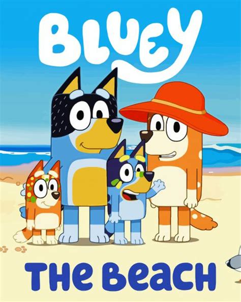 Bluey The Beach Paint By Numbers Paintingbynumberskitcom