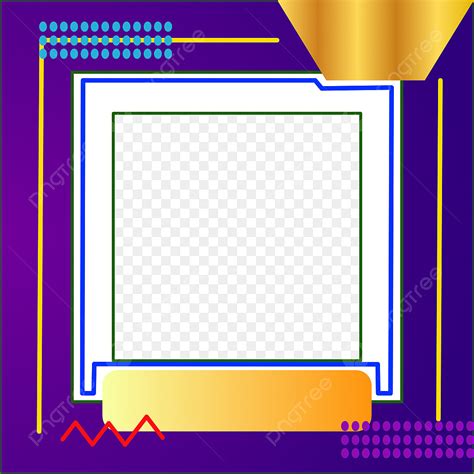 Purple Twibbon Design With Golden Accent Frame Twibbon Design