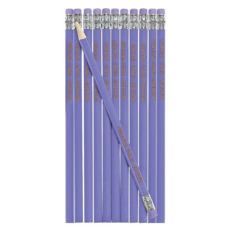 Personalized Purple Pencils 24 Pc Personalized Pencils Custom