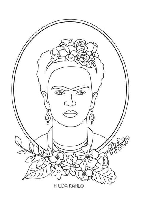 Desenhos De Frida Kahlo 7 Para Colorir E Imprimir ColorirOnline Com