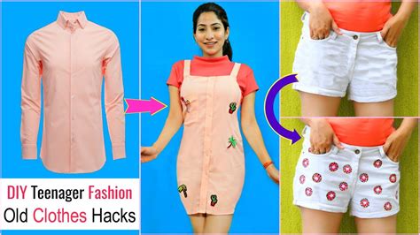 Diy Teenagers Fashion Hacks Recycle Old Clothes Styling