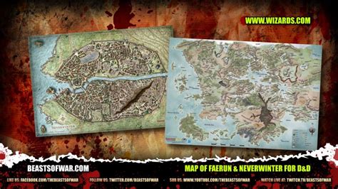 Map Of Faerun And Neverwinter For Dandd Ontabletop Home Of Beasts Of War