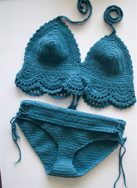 Teal Crochet Bikini Set Crochet Bikini Set Crochet Bikini Bikini Set