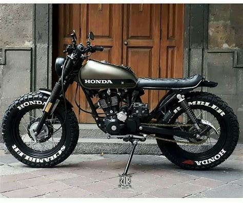 Honda Scrambler With Massive Tyres Cg125cc Honda Scrambler Cafe