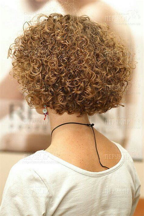 The curls shouldn't be too tight to stretch the hair a little out. Love the spiral curls on short hair! | Short permed hair, Permed hairstyles, Curly hair styles