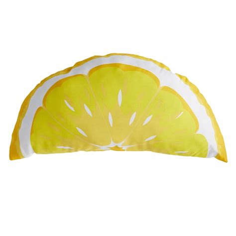 3D Lemon Slice Outdoor Throw Pillow 14x26