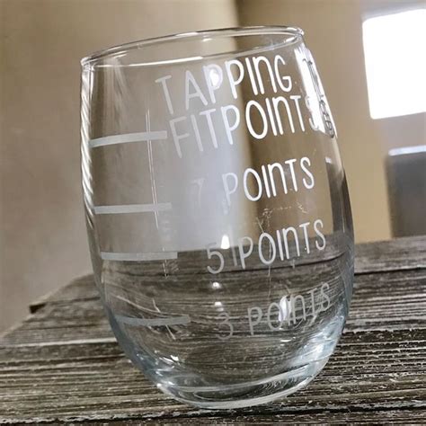 Weight Watchers Wine Glass With Points Etsy