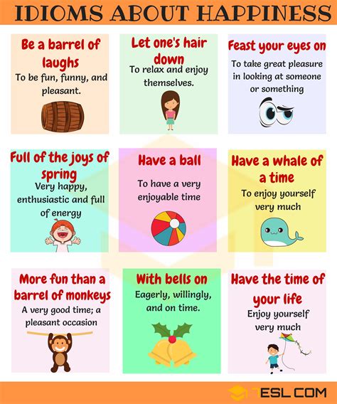 15 Useful Phrases And Idioms To Express Happiness 7esl