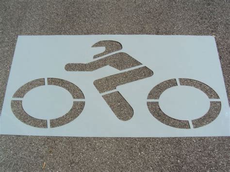 Motorbike Parking Lot Stencil By American Striping Columbus Ohio