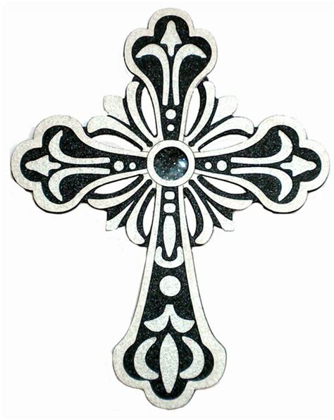 Download High Quality Cross Clipart Black And White Ornate Transparent