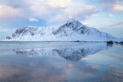 Skagsanden Flakstad Beach Lofoten Islands Nordland Norway Europe