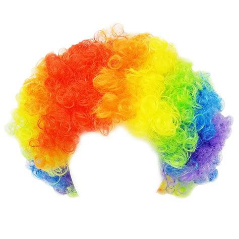 Seasonstrading Economy Rainbow Clown Wig Halloween Clown Costume Party Wig