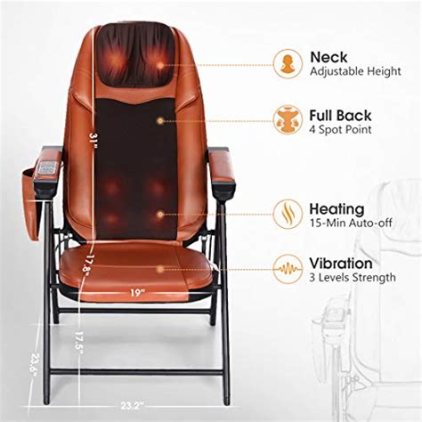 Folding Shiatsu Massage Chair With Heat Back Neck And Shoulder