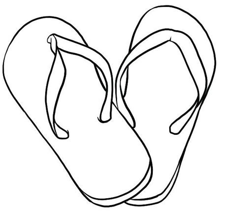 Pretty Awesome Flip Flops Coloring Pages For Girls And Boys Coloring
