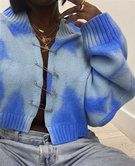 Tie Dye Knit Safety Pin Sweater — Danielle Guizio
