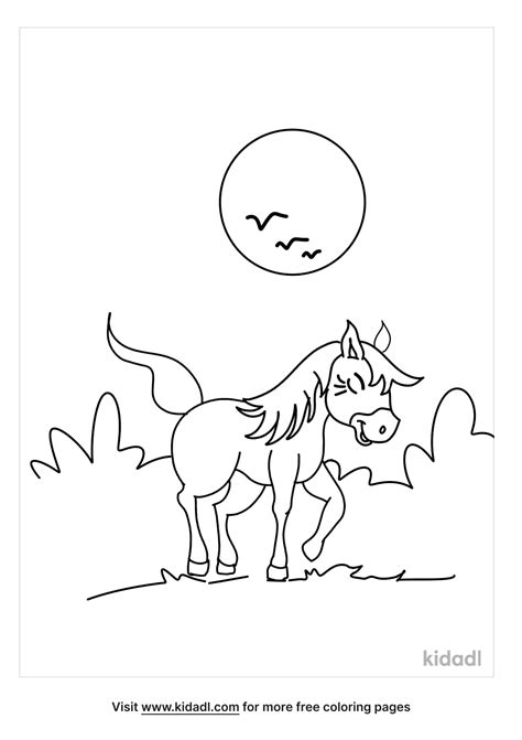 Free Foal Coloring Page Coloring Page Printables Kidadl