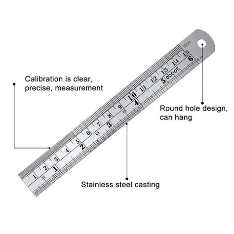 Stainless Steel Ruler 6 Inch