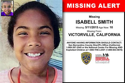 Isabell Smith Age Now 10 Missing 05112015 Missing From