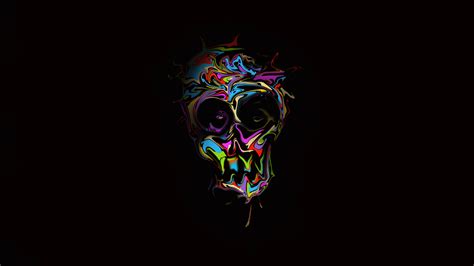 1600x900 Resolution Colorful Skull Art 1600x900 Resolution Wallpaper