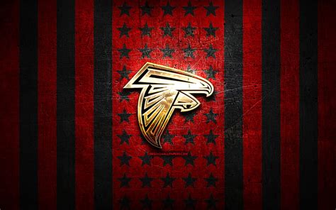 Atlanta Falcons Glitter Logo Nfl Red Black Checkered Background Usa