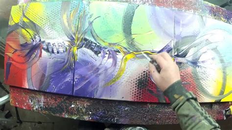 Abstract Acrylic Painting Demo Hd Video Lilium By John