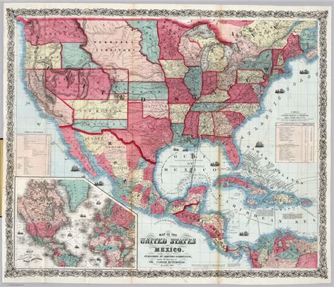 Map Of The United States And Mexico David Rumsey Historical Map