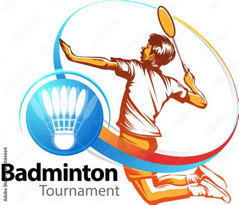Vecteur Stock Vector Illustration Badminton Players In Action As A Symbol Or Icon Badminton