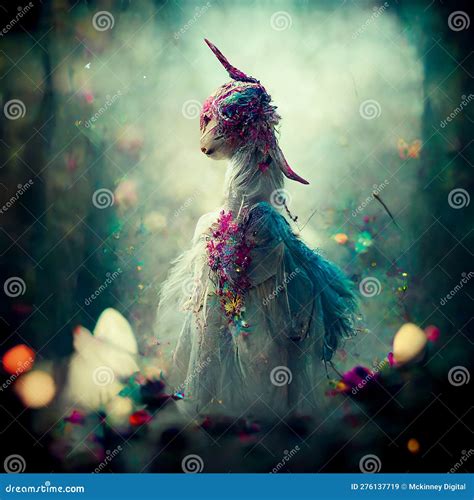 Magical Fairy Unicorn In A Majestic Forest Setting Ai Generated Stock