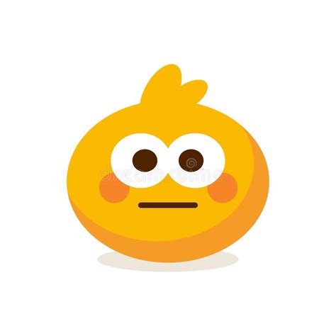 Vector Emoji Cute Neutral Face Illustration Isolated Stock Vector