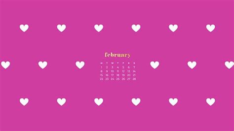 Aesthetic Febuary Calendar 2021